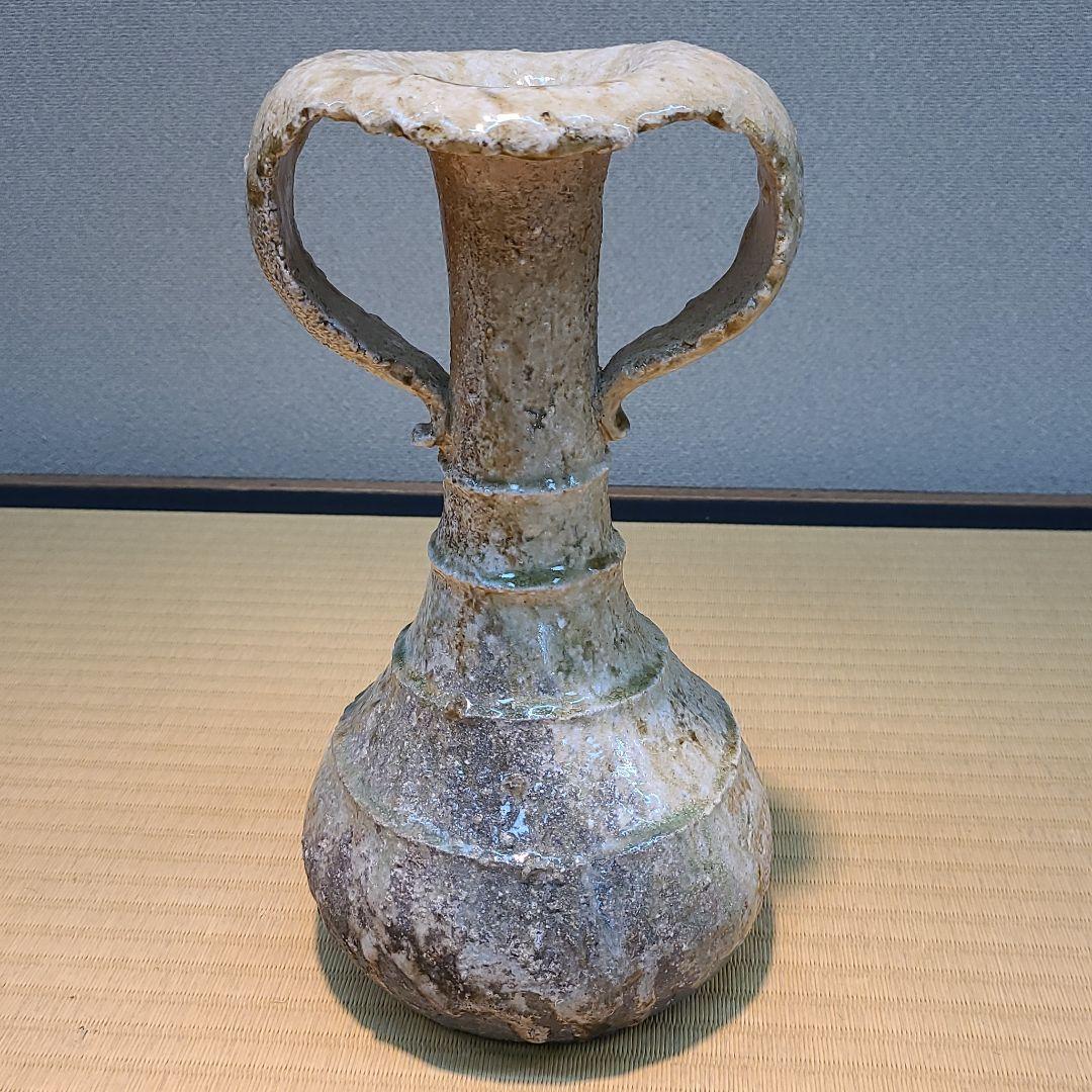 信楽焼 加藤隆彦作 花入 高さ9寸（約27cm） 共箱 本物保証 作品紹介 加藤 隆彦作 『信楽花入』 « ギャラリー有楽