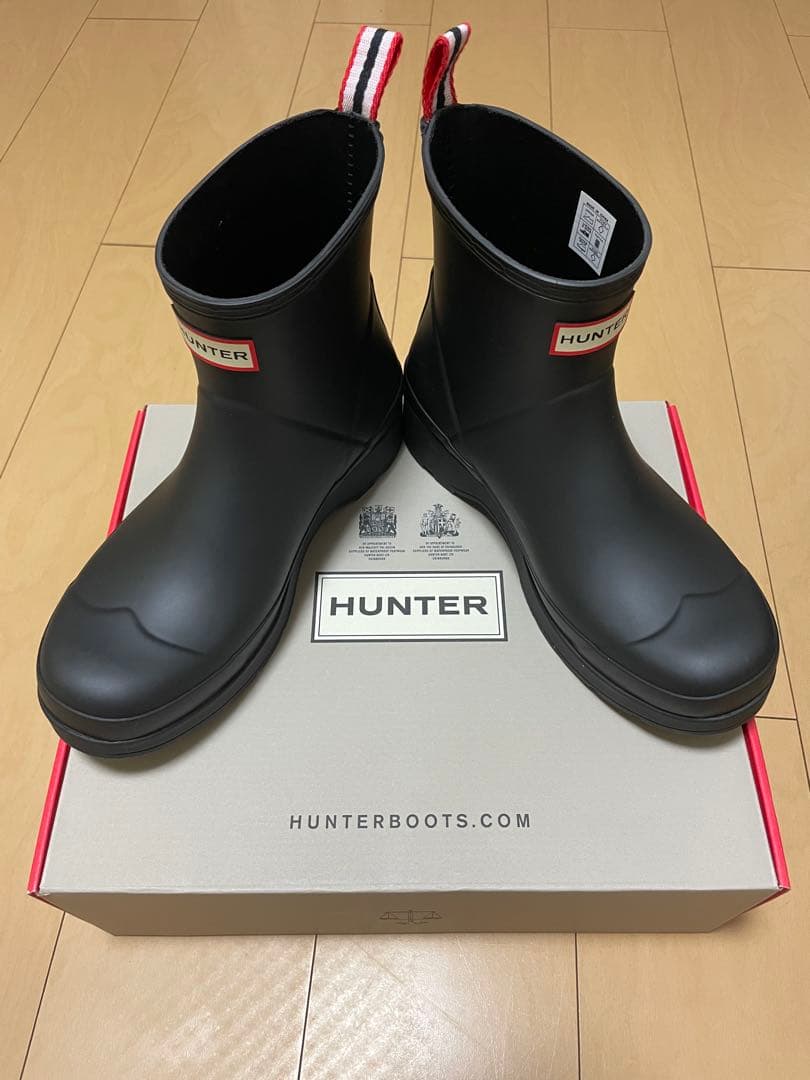 HUNTER 防水 ブラック ショートブーツ ハンター HUNTER ユニセックス プレイ ショート トラベル ブーツ