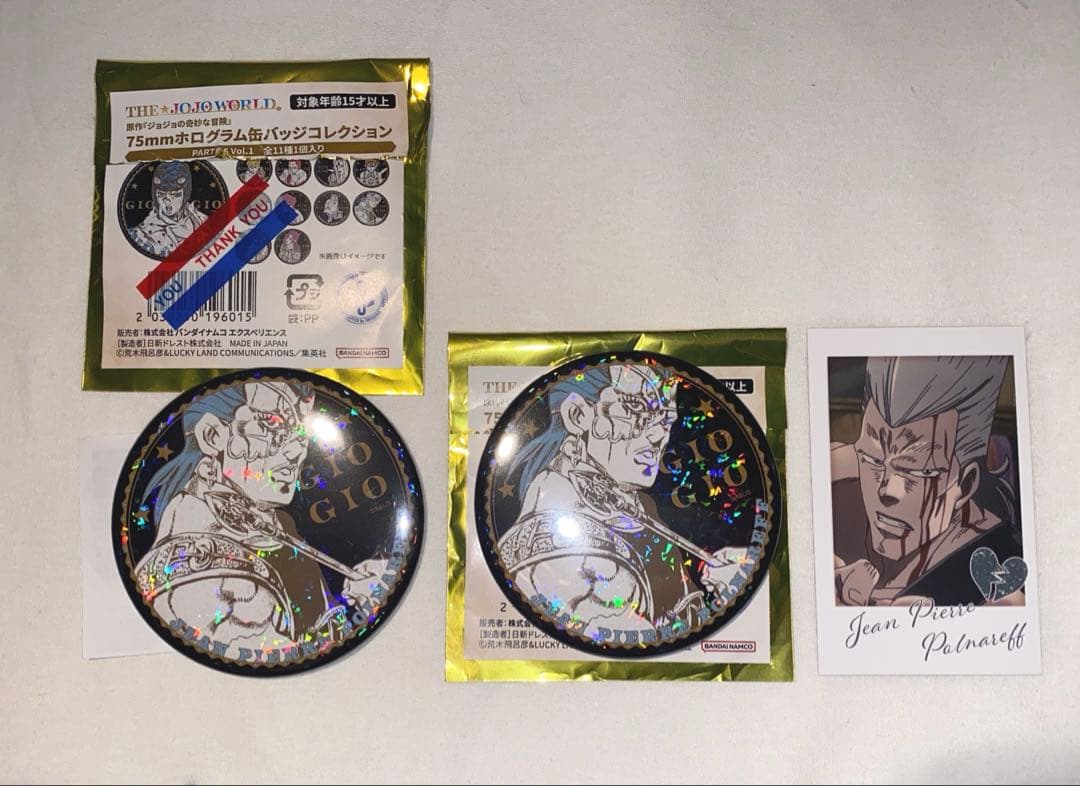 JOJO ジョジョワールド缶バッジ ポルナレフ - メルカリ