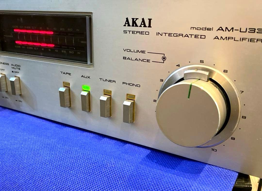 AKAI プリメインアンプ AM-U33 アカイ 動作良好 AKAI プリメインアンプ AM-U33 アカイ 動作良好 - メルカリ