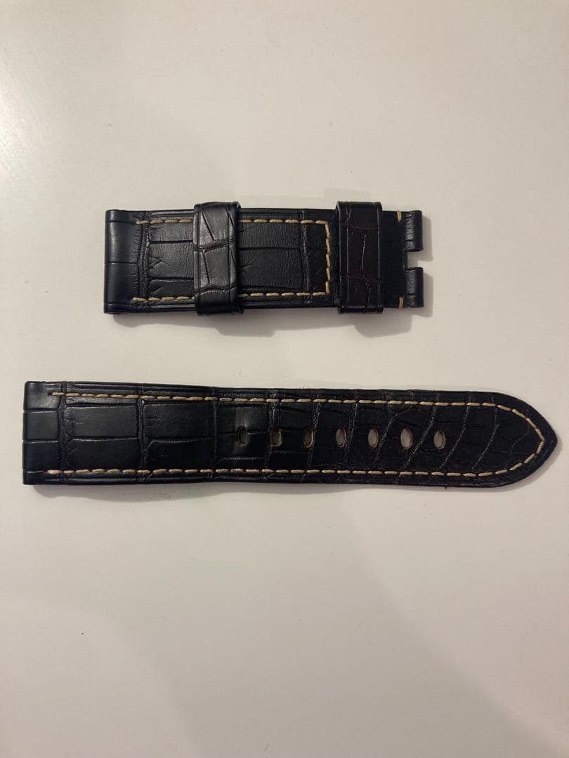 パネライ アリゲーターストラップ　ダークブラウン パネライ 】純正ストラップ アリゲーターダークブラウン（パティーナ