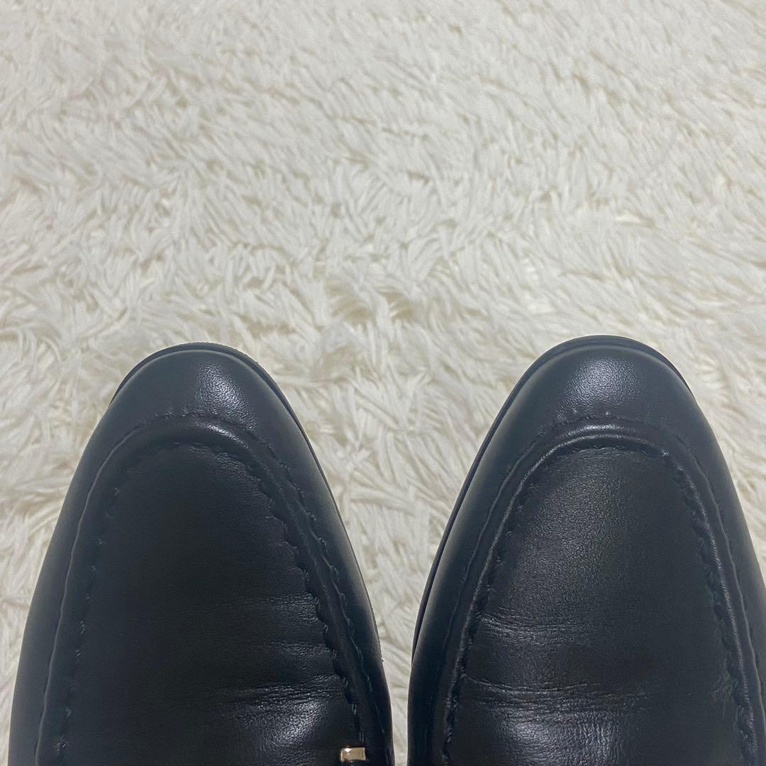 美品】銀座かねまつ ローファー 23.5cm 黒 バックル AQUA BELL - メルカリ