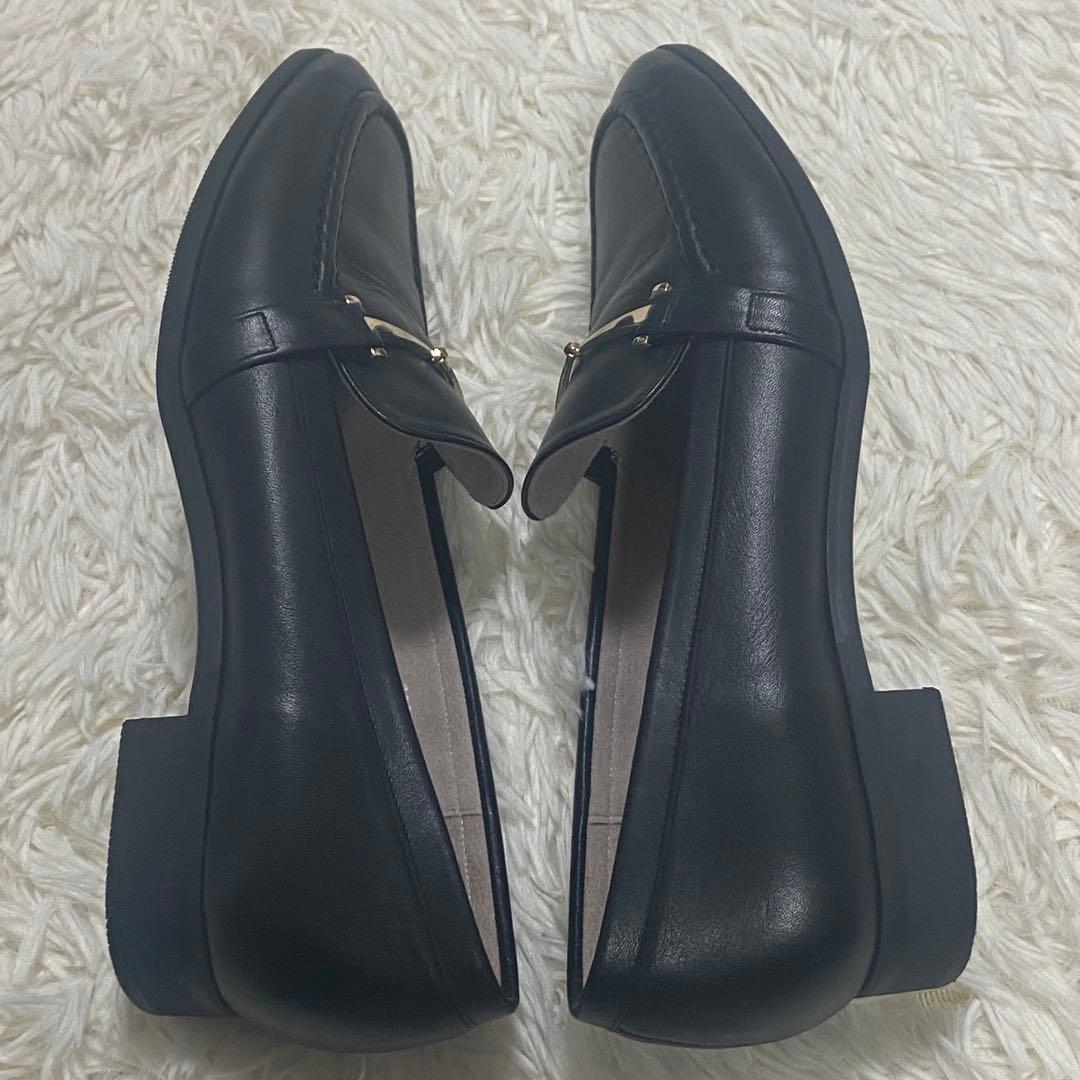 美品】銀座かねまつ ローファー 23.5cm 黒 バックル AQUA BELL - メルカリ