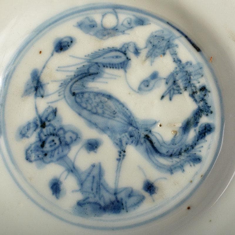 中国 呉須染付 神獣花卉文盤 皿 N 6811 - メルカリ