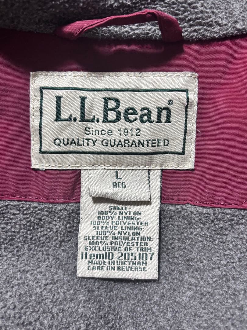 L.L.Bean エルエルビーン ウォームアップジャケット シェルドシンチラ L