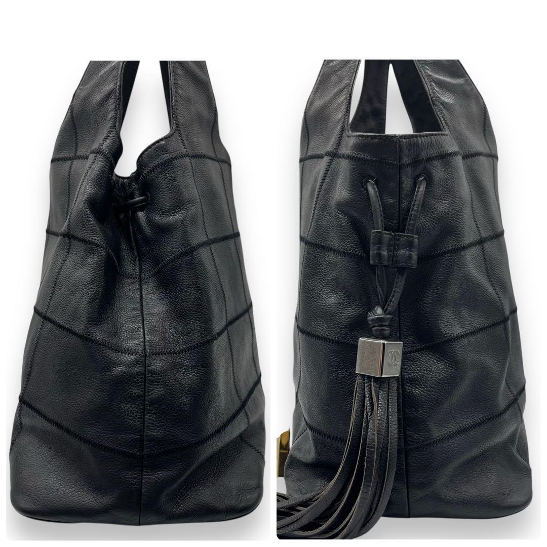 美品□シャネル チョコバー ショルダーバッグ フリンジ ココマーク