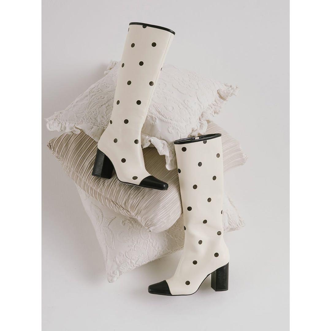 新品 ダーリッチ バイカラードットロングブーツ　M バイカラードットロングブーツ – Darich (ダーリッチ)