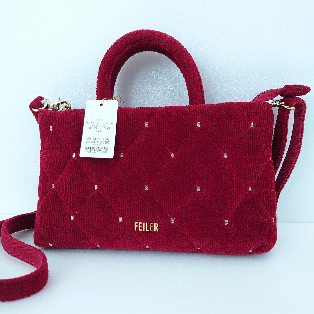匿名配送☆新品 フェイラー ユニ ミニショルダー ダークレッド - メルカリ