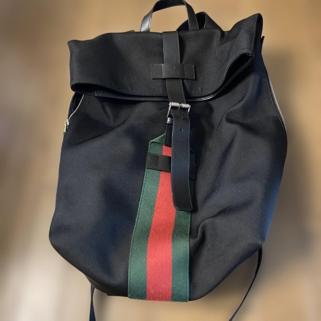 グッチ　シェリーライン　バックパック　リュック キャンバス　ユニセックス GUCCI（グッチ） バックパック リュック シェリーライン メンズ