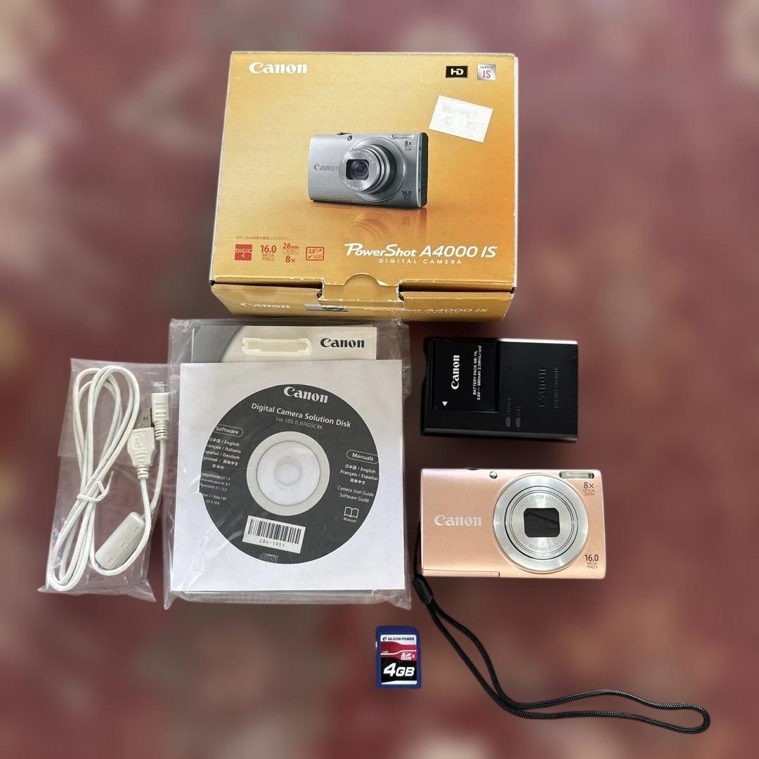 動作確認済　Canon PowerShot A4000 IS デジカメ ピンク 動作品 Canon デジタルカメラ PowerShot A4000 IS ピンク - メルカリ