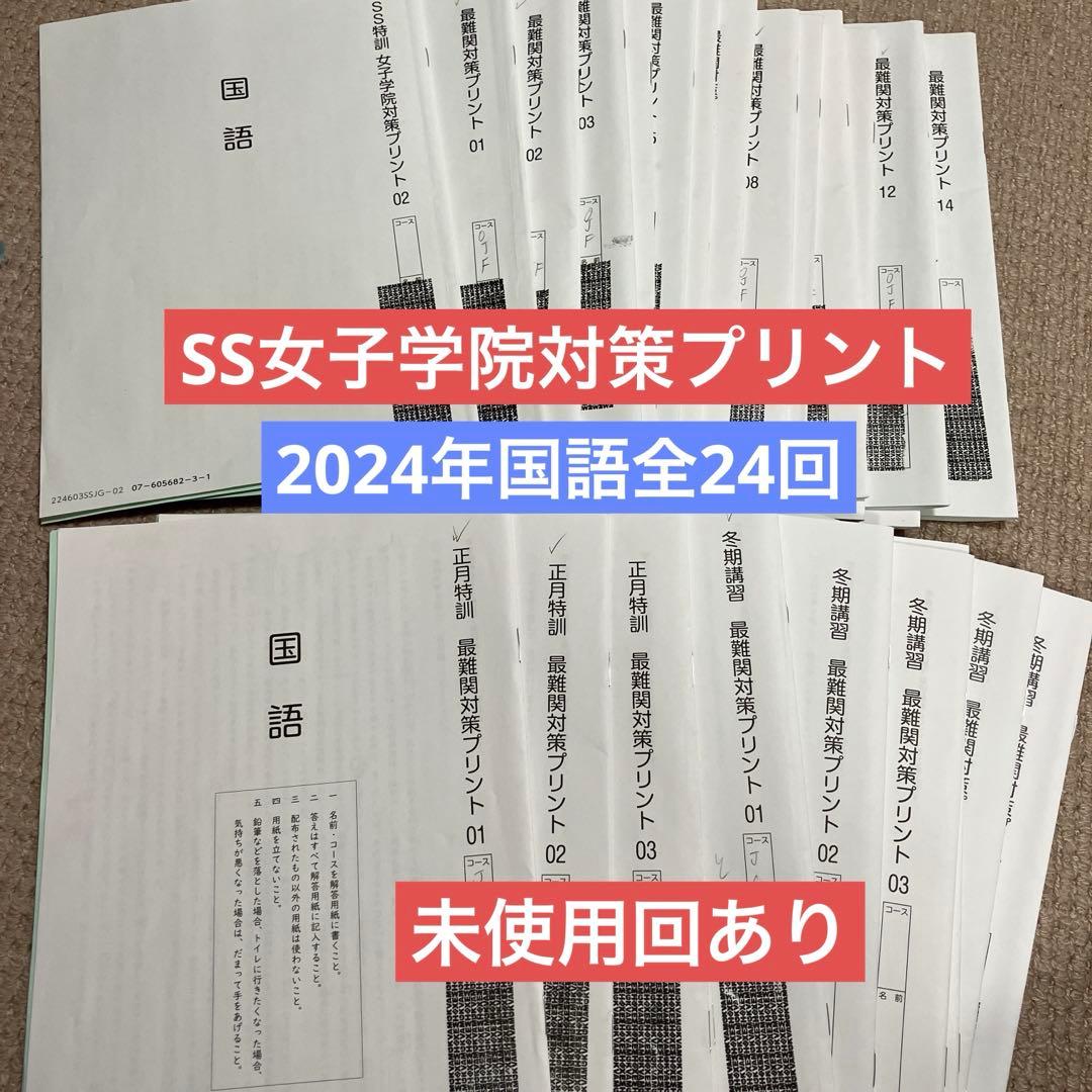 SAPIX 女子学院対策プリント 国語一式 全24回分2024年度 - メルカリ