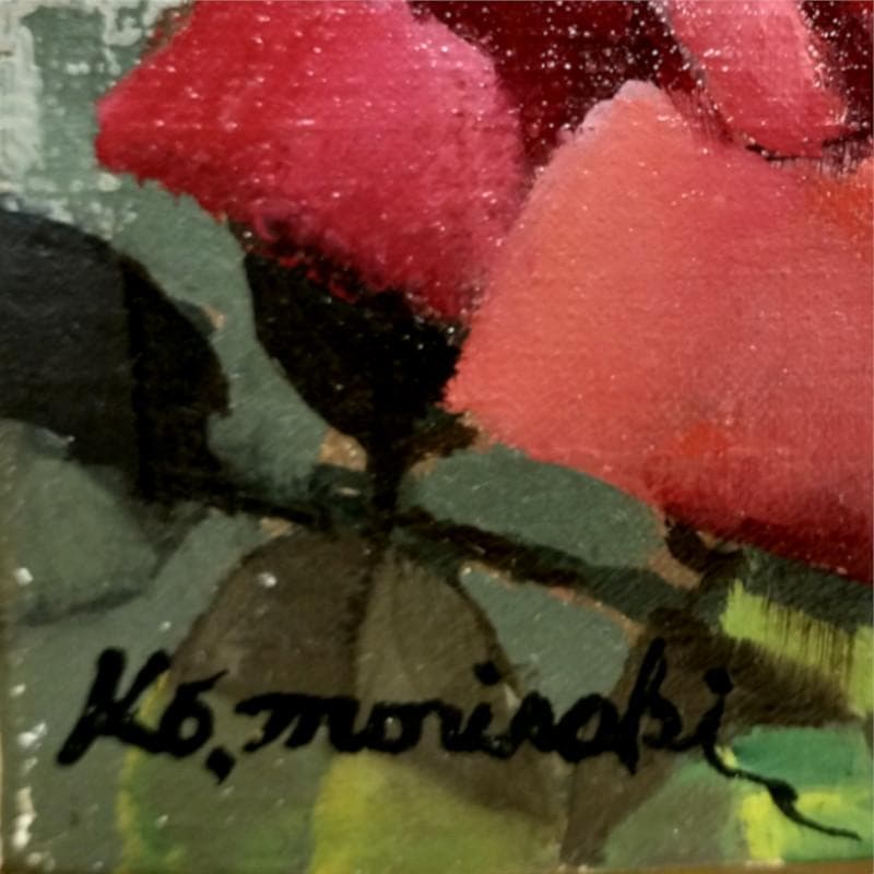 みっちゃん専用！☆ 森崎 幸 ☆「 薔 薇 」油絵　SM　独立美術会員