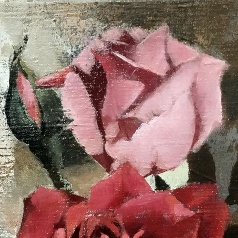 みっちゃん専用！☆ 森崎 幸 ☆「 薔 薇 」油絵　SM　独立美術会員