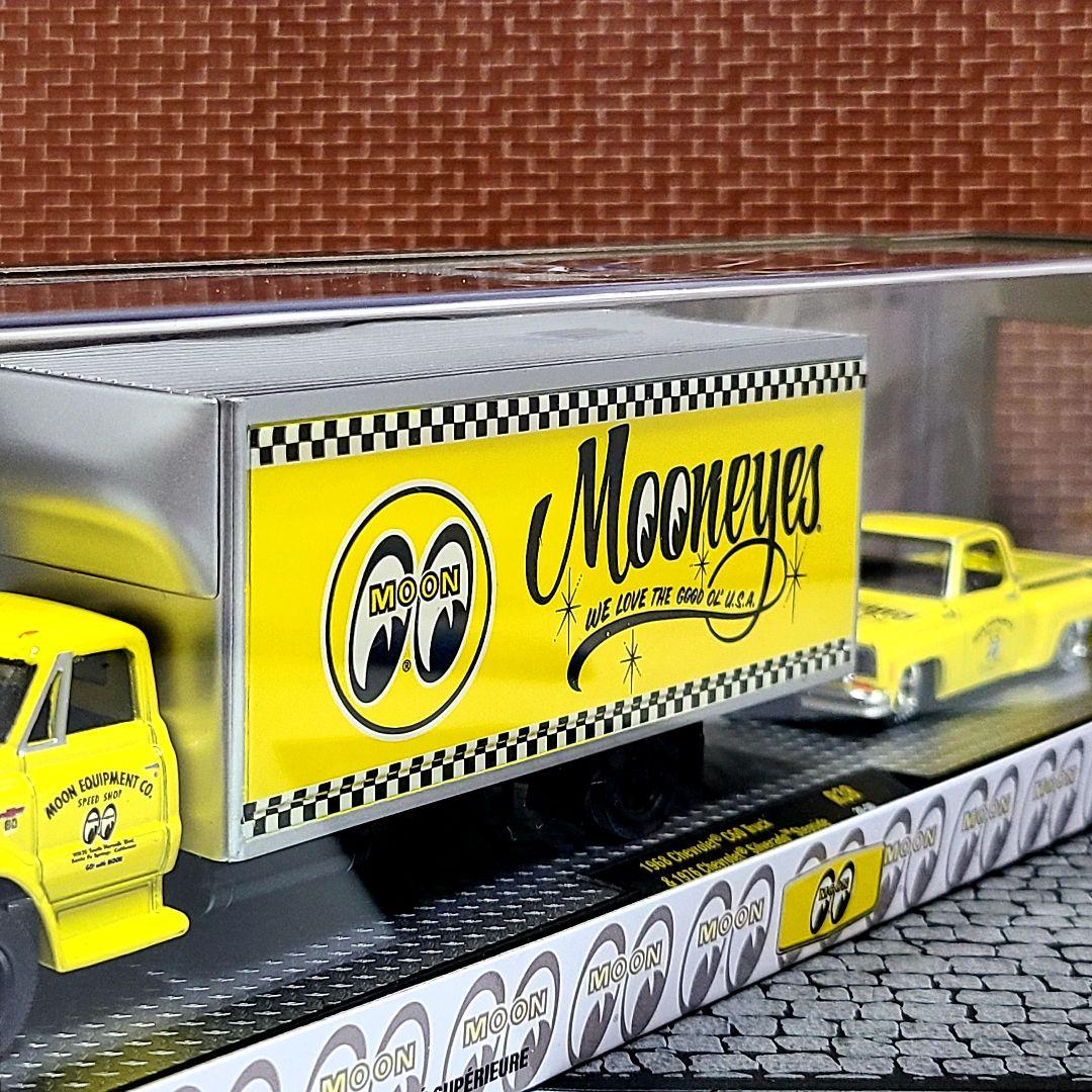 M2マシーン　ムーンアイズ　シボレー トラックセット　シルバラード&C60 Mijo特注, M2マシーン 1/64 1990 シボレー C1500 シルバラード グレー