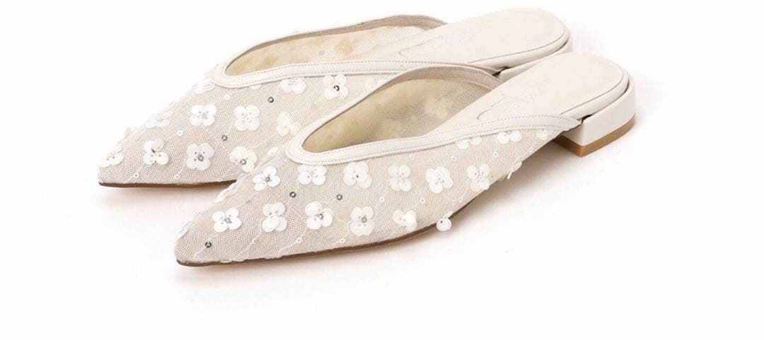 ルタロン ポインテッド フラワー スパンコール ミュールの通販はau PAY