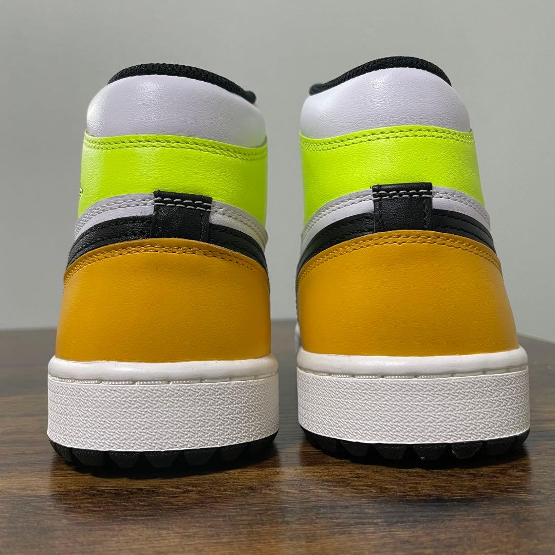 ナイキ ゴルフ　エアジョーダン1 ハイ G　26.5cm　白/黒/黄　箱無し