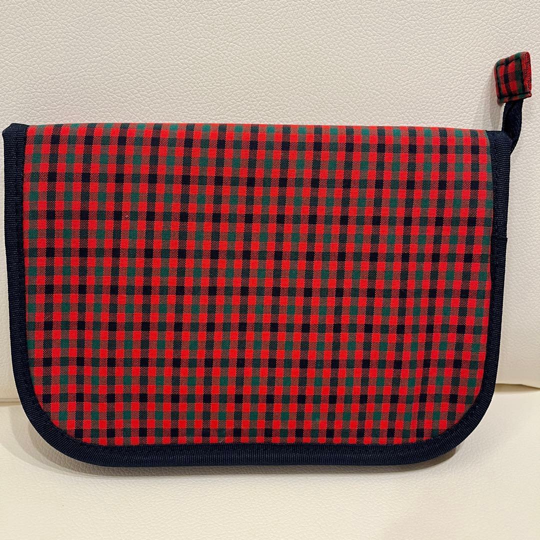 みみーちゃん様専用 ファミリア チェック柄 ポーチ 刺繍 母子手帳