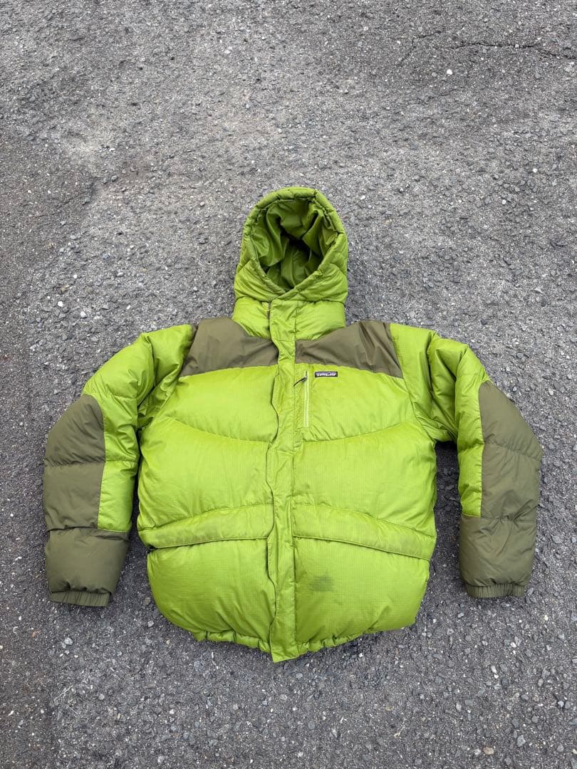 希少】patagonia ダウンパーカー ゲッコーグリーン Lサイズ - メルカリ