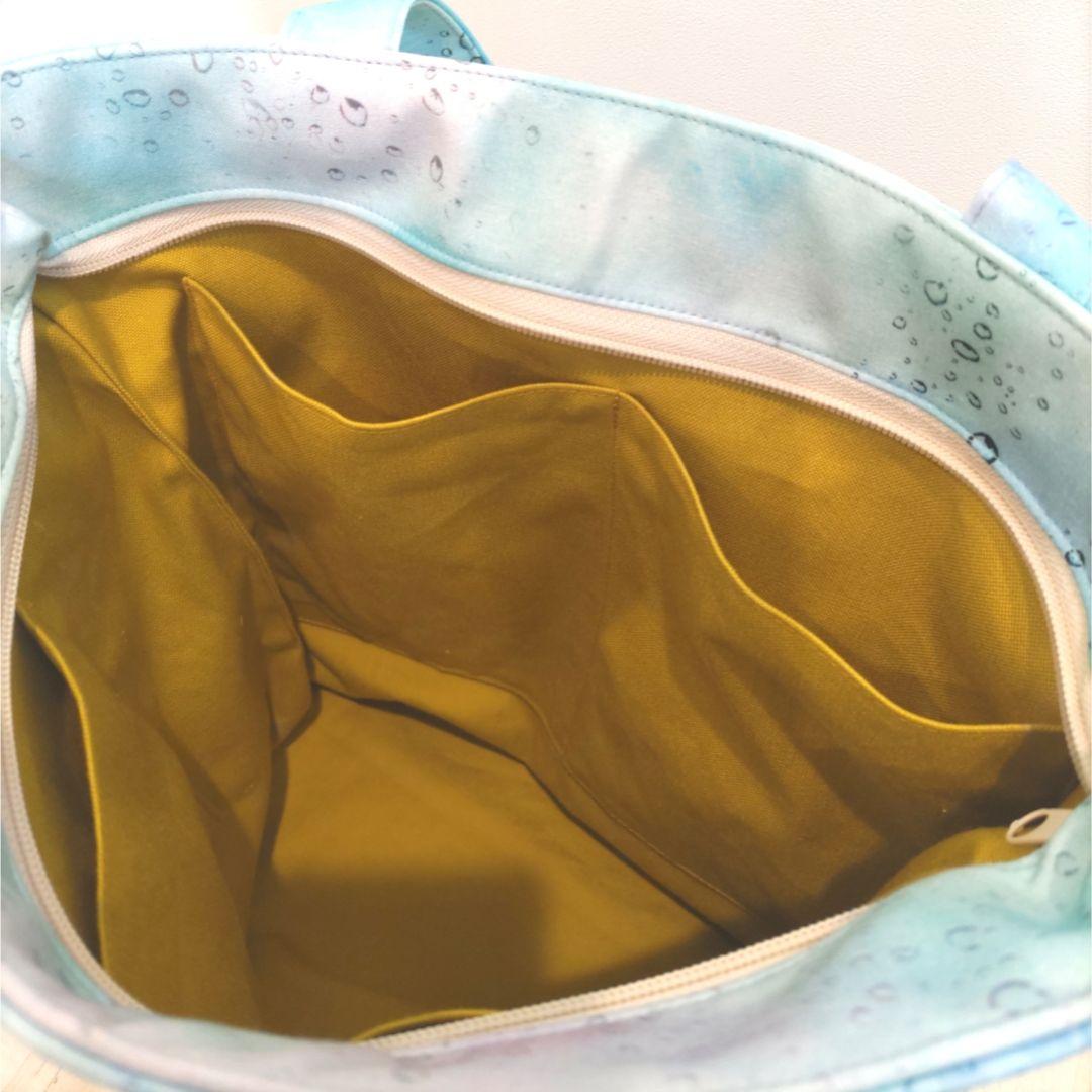 おたま様 仕切りポケット付ショルダーバッグ ファスナートート ミニ財布