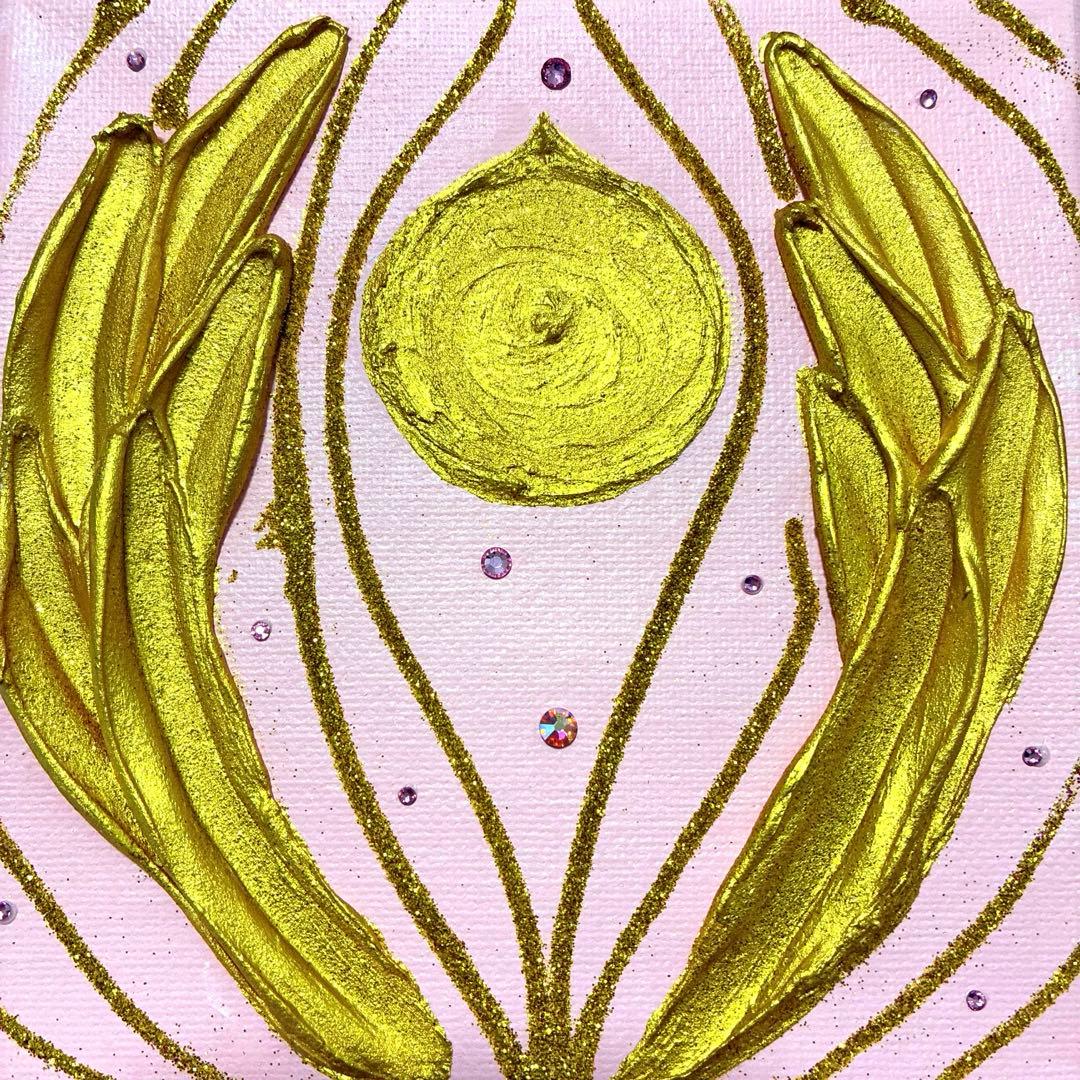 開運絵画 龍神様 宝珠 観音様の手 金箔 祈願成就 金箔 - 絵画