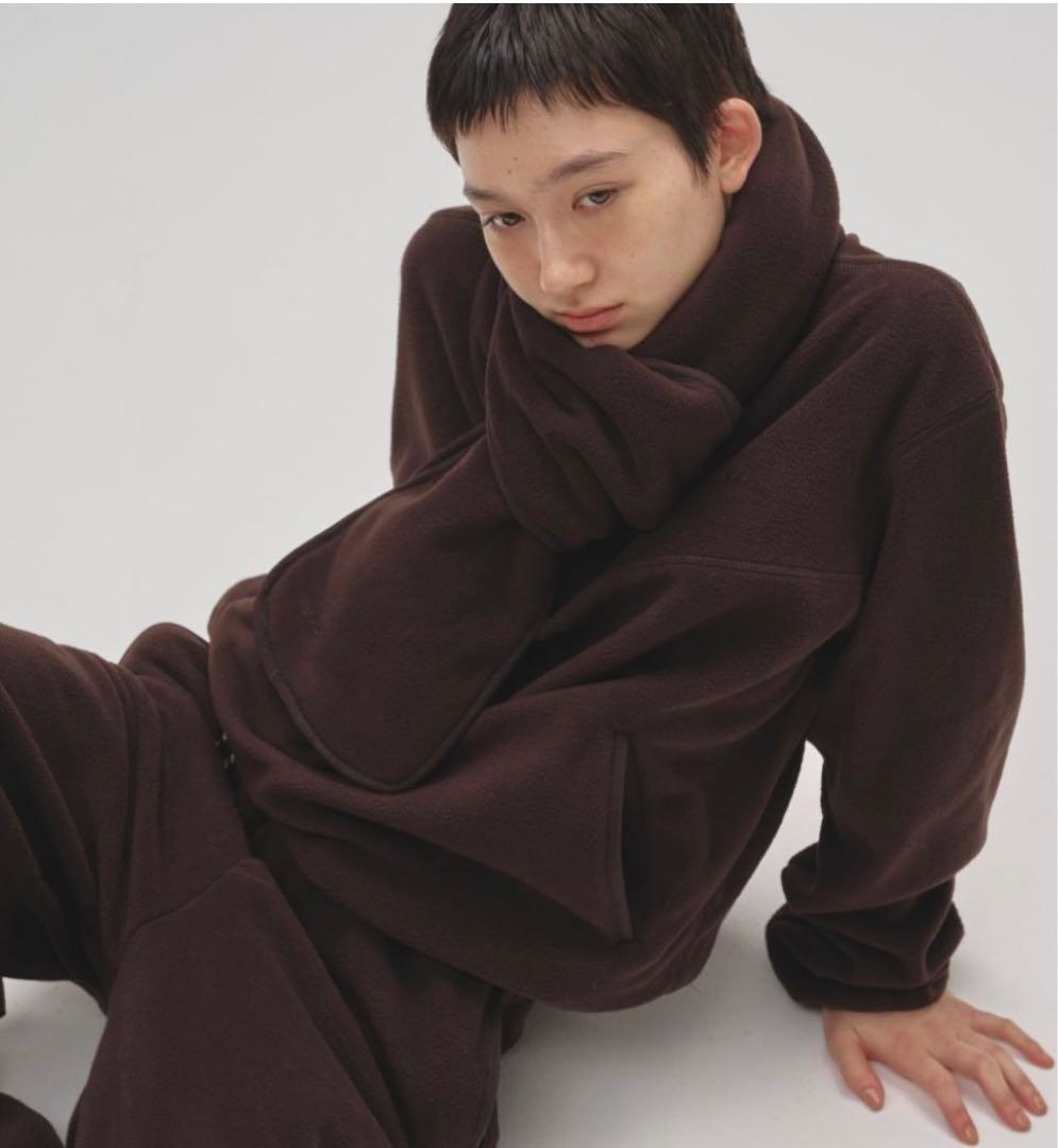 todayful Halfzip Fleece Pullover ダークブラウン