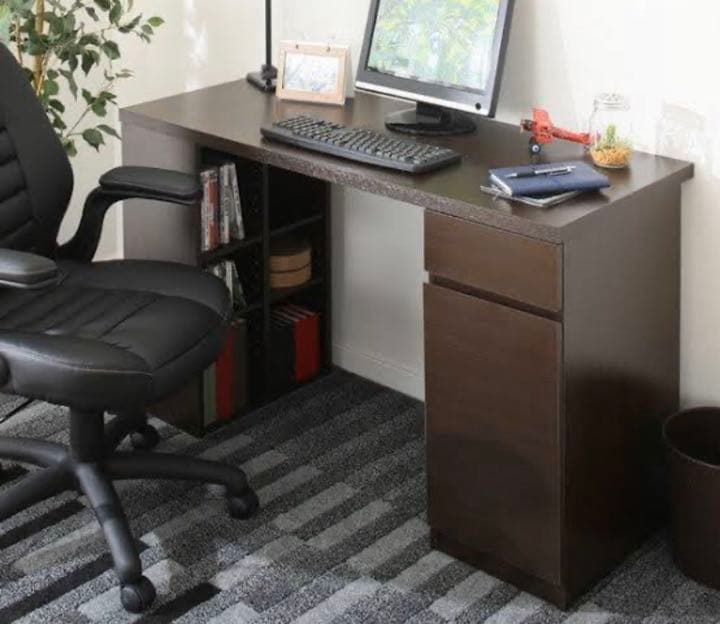 ニトリ デスク袖付き(N クーパー 120 DBR) - メルカリ