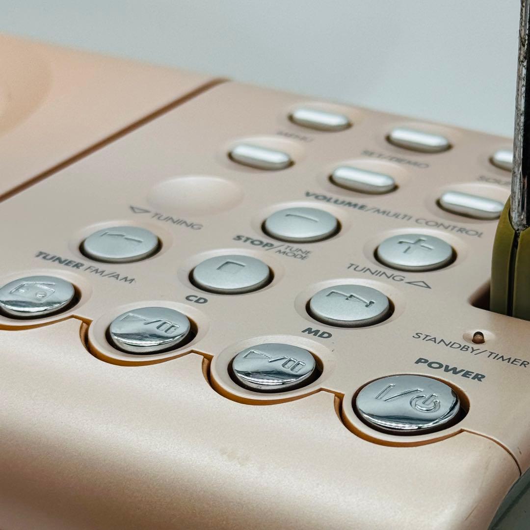 【動作品】KENWOOD MDX-02 ピンク リモコン付 ※アンテナ抜けあり