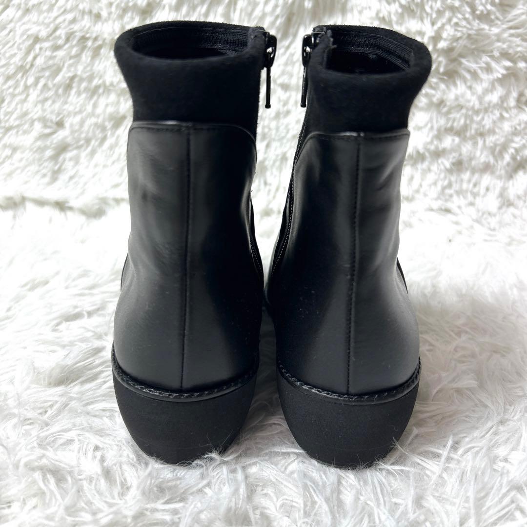 【未使用品】GINZA YOSHINOYA レザーショートブーツ 22.5cm