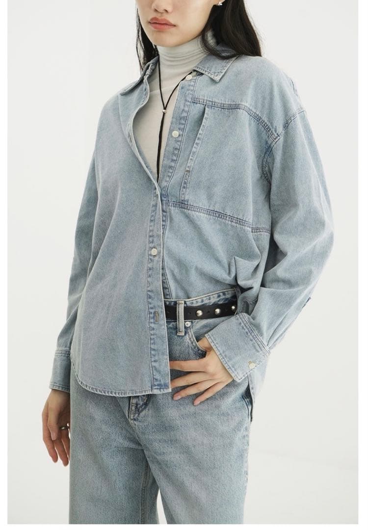 COMPACT DENIM SHIRTS サイズ1 COMPACT DENIM SHIRTS(1 BLACK): CLANE: WOMENS｜ STUDIOUS ONLINE公式