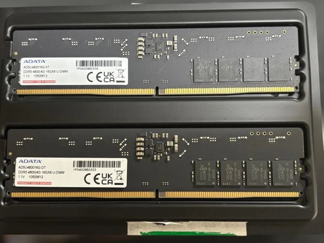 中古 ADATA DDR5 4800 16GB*2枚 32GB U-DIMM DDR5-4800 U-DIMM DARM Memory Module | ADATA (Singapore)