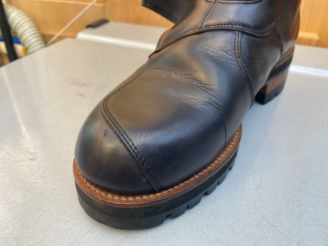 ホンダスーパーボルドール レザーブーツ 黒 26.5cmビブラムソール