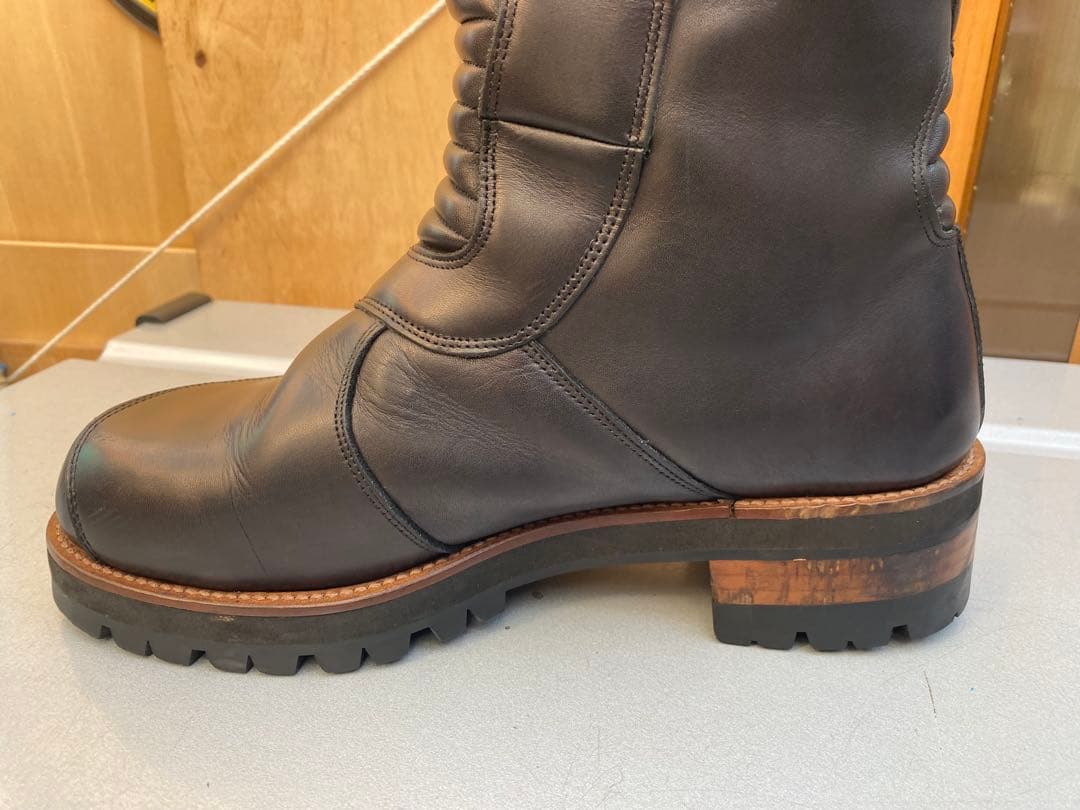 ホンダスーパーボルドール レザーブーツ 黒 26.5cmビブラムソール