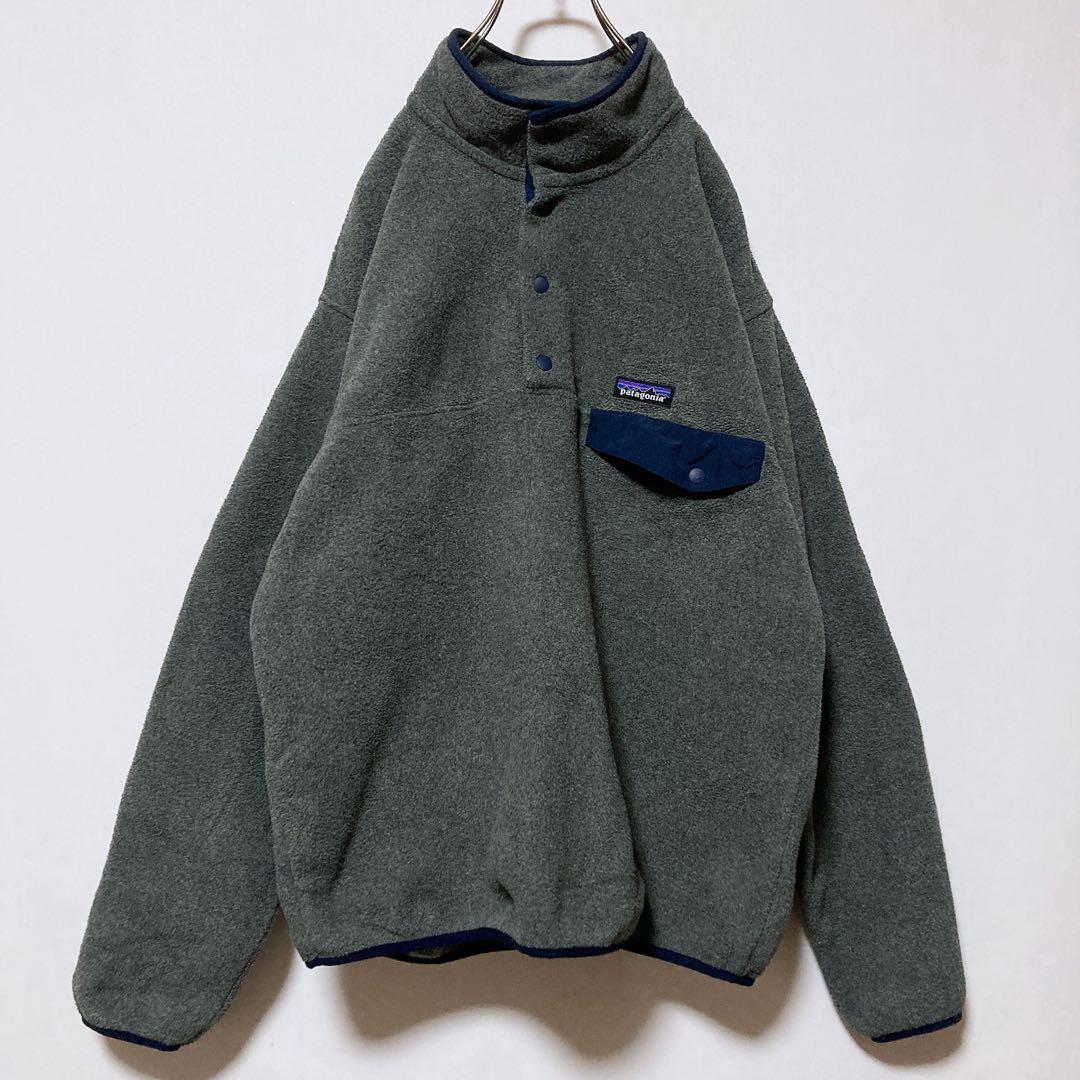 超激レア M パタゴニア スナップT グレー ネイビー 柴田ひかり 着用