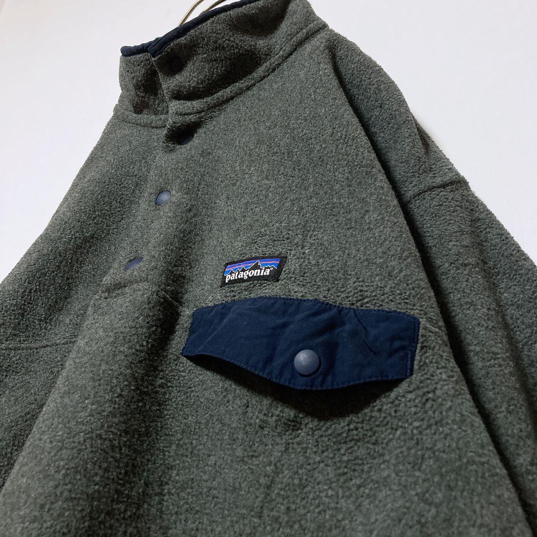 超激レア M パタゴニア スナップT グレー ネイビー 柴田ひかり 着用