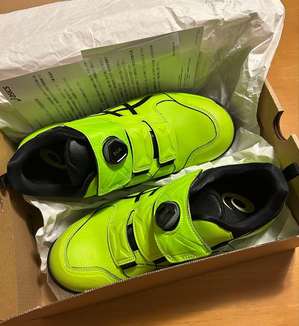 【新品】アシックス ウィンジョブCP307BOA 27.5cm ライム【安全靴】