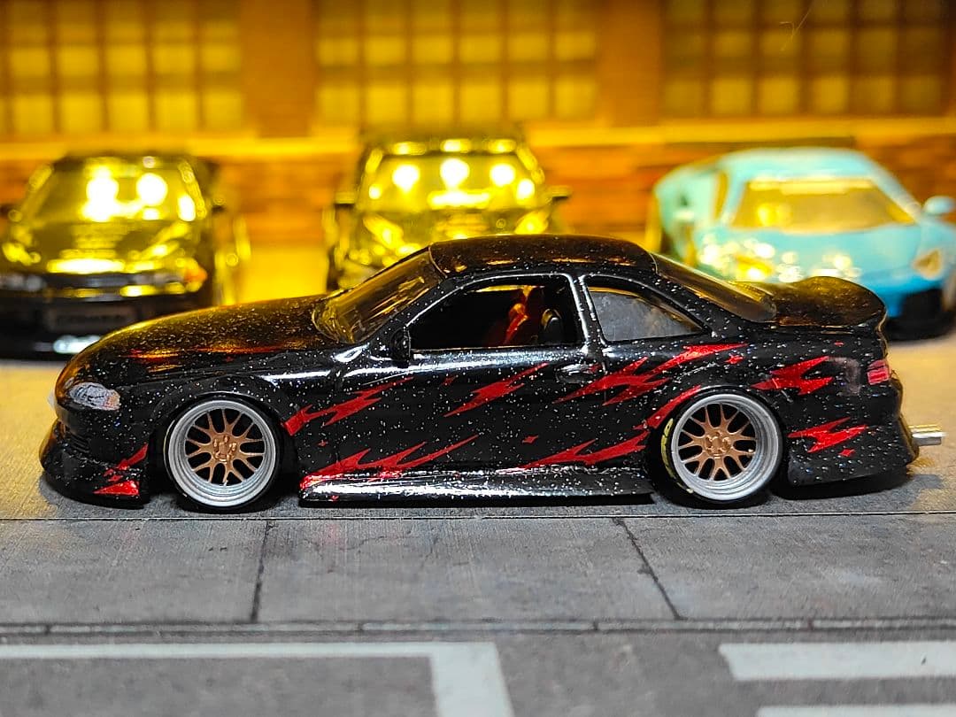 ホットウィールカスタム トヨタ ソアラ ドリ車 フルエアロ 深リム