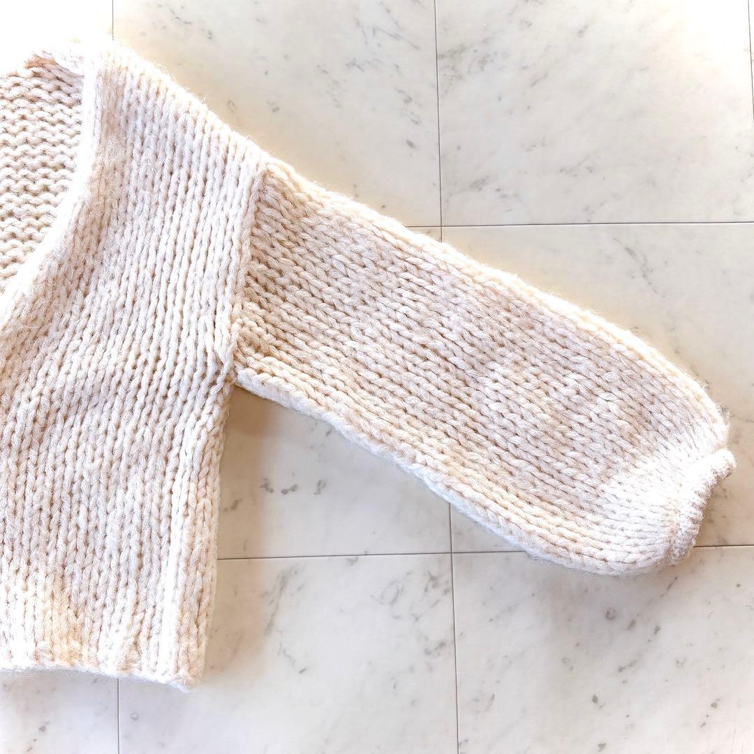 美品 ウィムガゼット モヘア混 ローゲージニットカーディガン