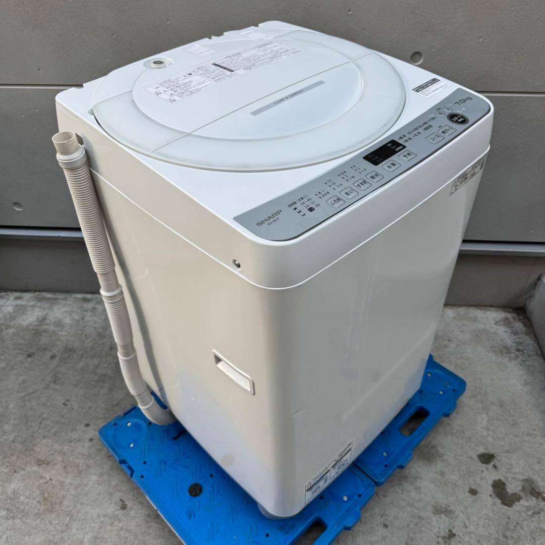 191⭐️2022年製☆シャープ 洗濯機 7KG 大型 大容量 一人暮らし - メルカリ