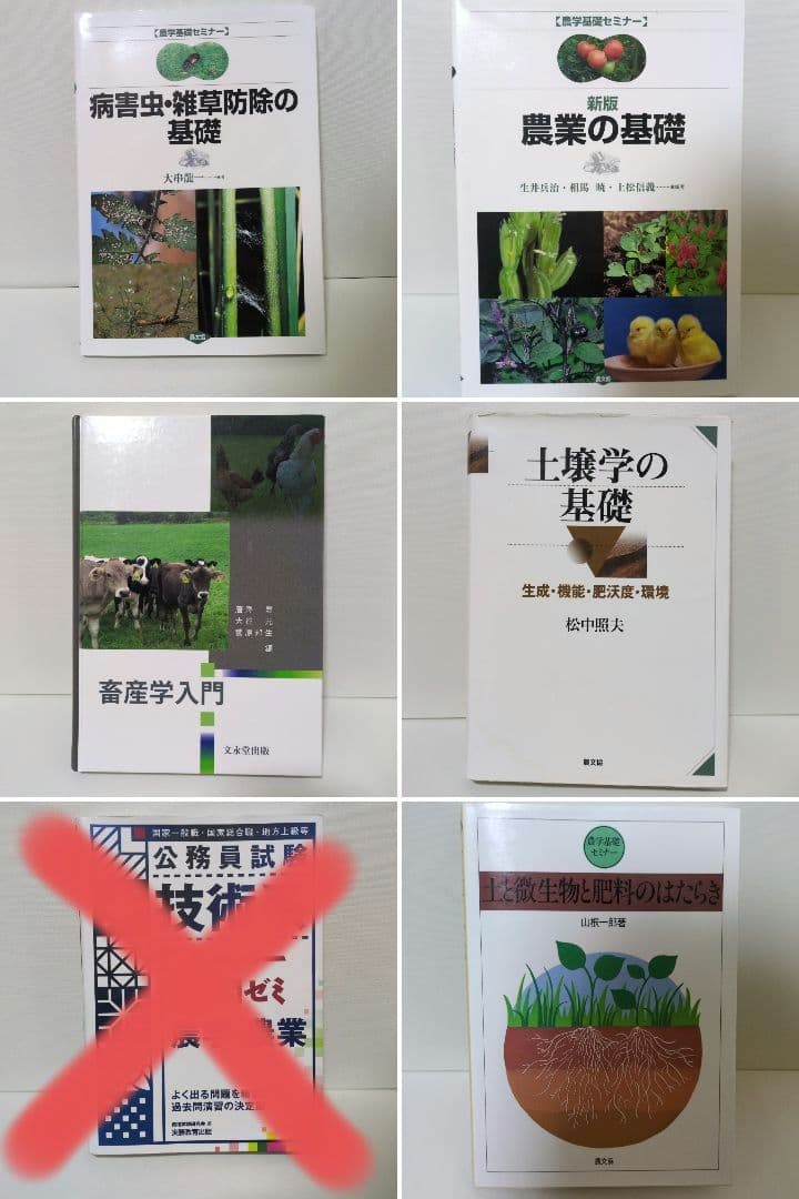 農学系 国家一般職 公務員試験 農学基礎セミナー他9冊／26卒合格者使用