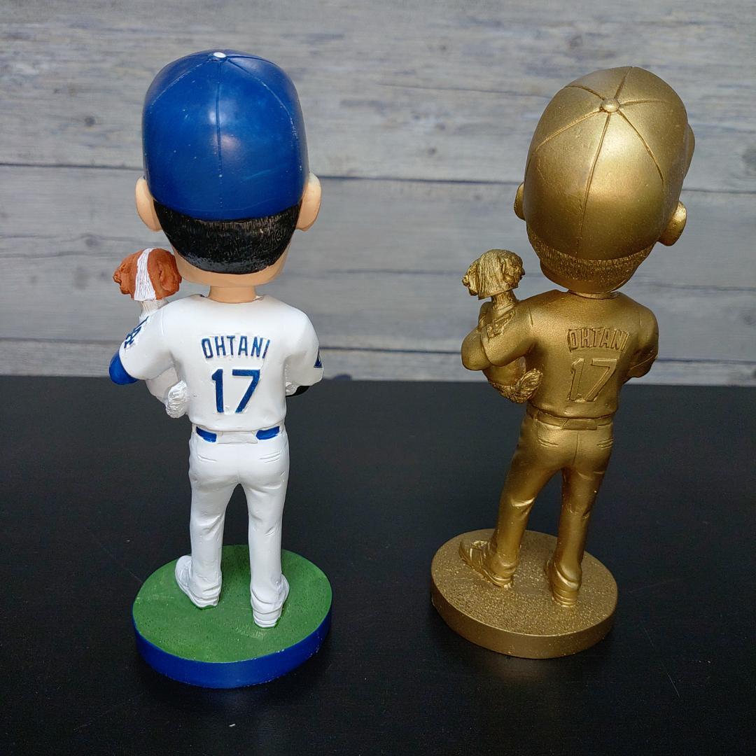 MLBボブルヘッド、大谷翔平&デコピン、ドジャース、ノーマル&ゴールド2
