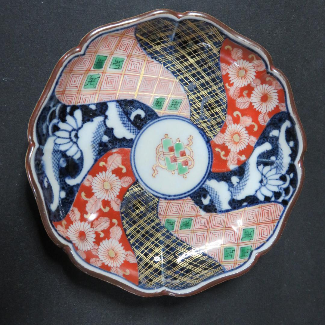 小皿 赤絵 色絵付 銘 花弁 古伊万里 金蘭手 金彩 5枚 - メルカリ