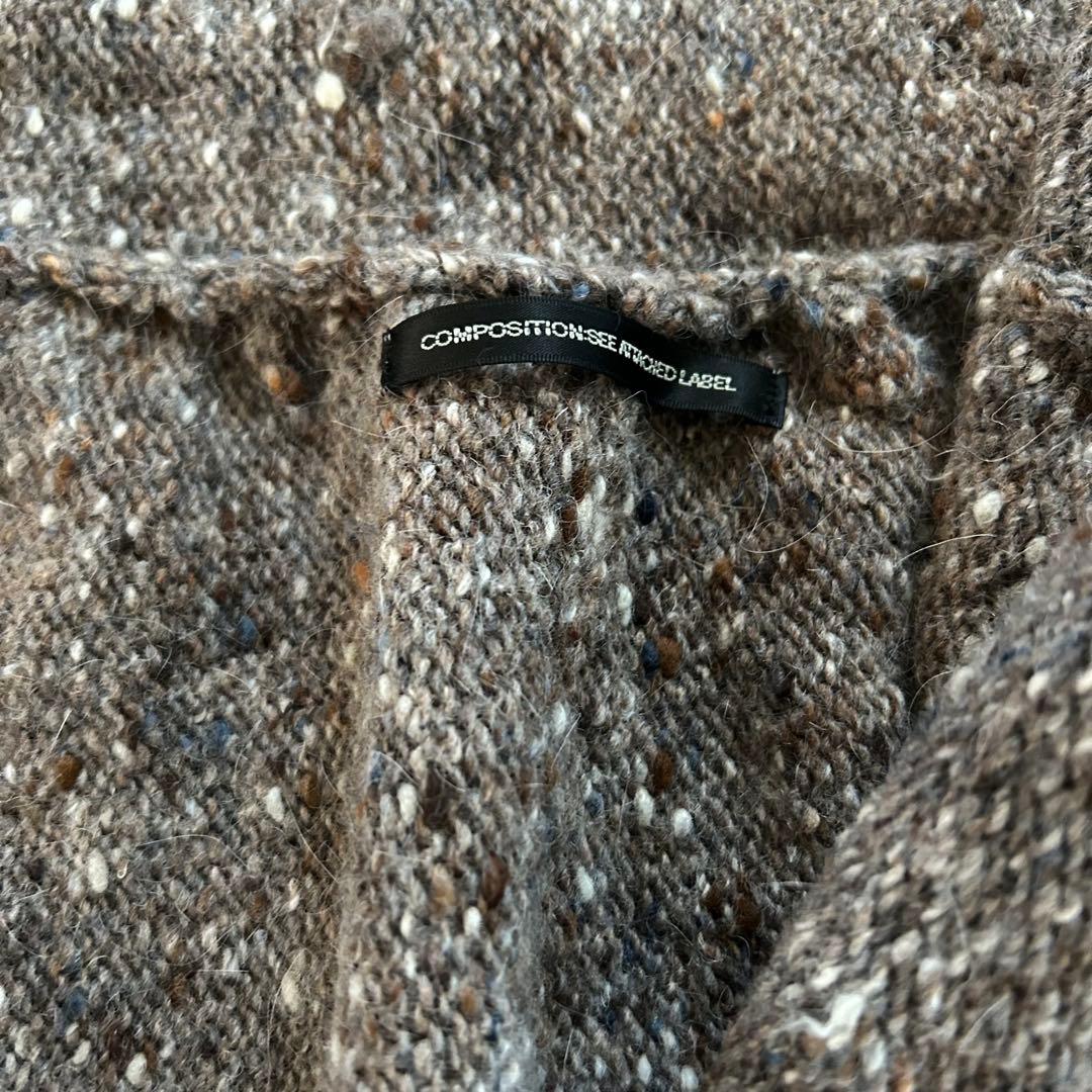 ワイズ ヨウジヤマモト アンゴラ カーディガン 安全ピン ビックカラー 変形