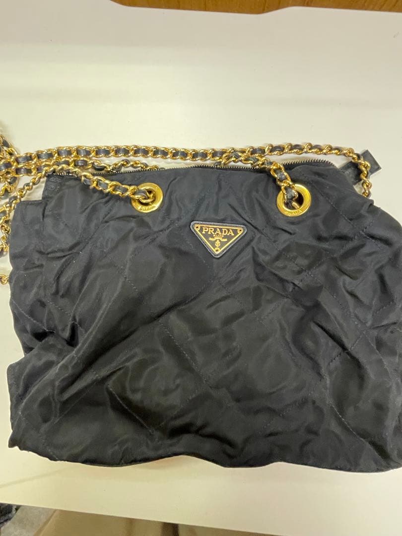 PRADA プラダ ナイロン チェーンショルダーバッグ ブラック 楽天市場】◇プラダ PRADA◇ ショルダーバッグ/ナイロンチェーン