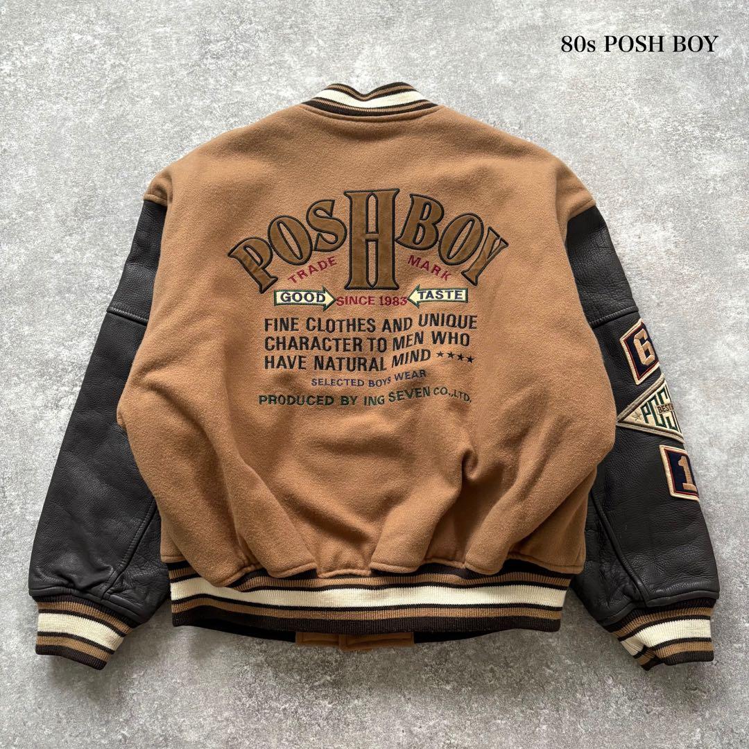 POSH BOY】 80s ポッシュボーイ ヴィンテージ スタジャン 刺繍 - メルカリ
