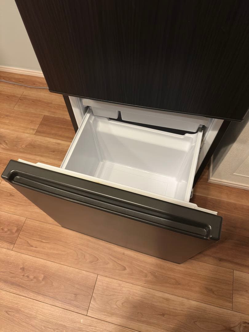 AQUA 冷蔵庫 AQR-20E9(K) 201L 木目調ブラック