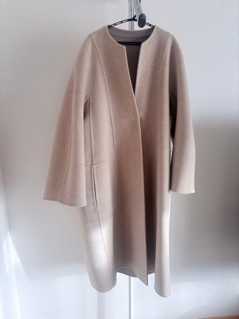 最終値下げ Drawer カシミヤ ダブルフェイス リバー ロングコート 38