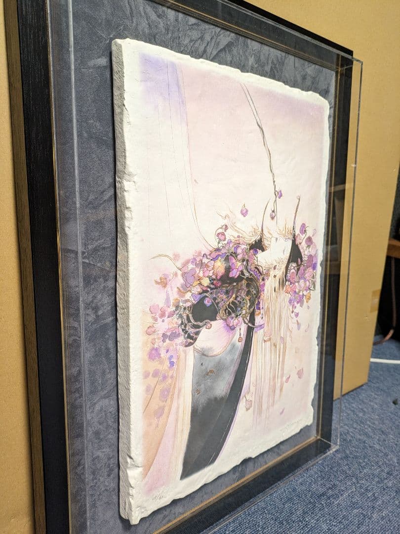 最終値下げ！ 天野喜孝 薔薇姫フレスコ画 作品証明書付き - メルカリ