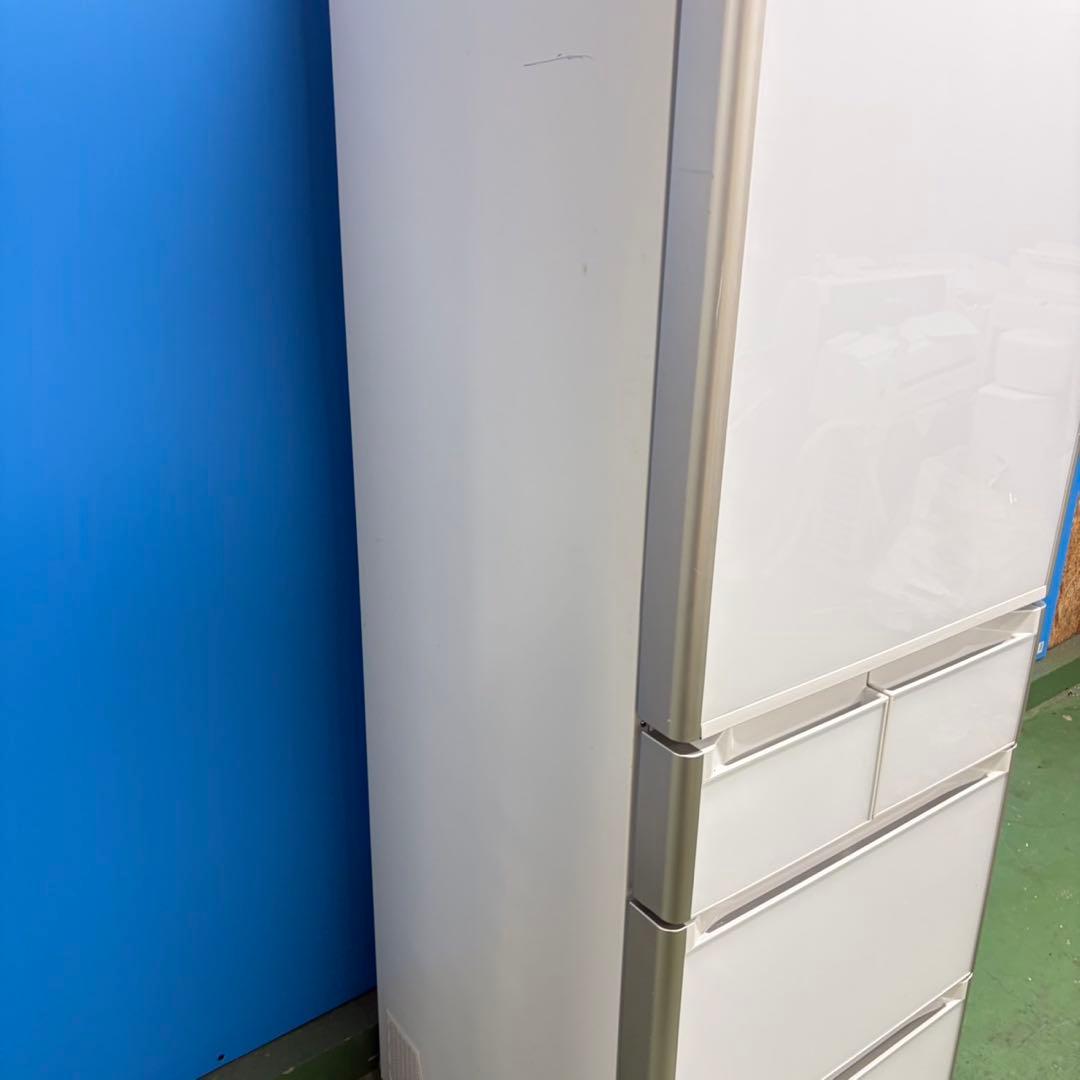 825 大型冷蔵庫 ガラストップ 400L強 自動製氷機付 保証付 右開き 格安