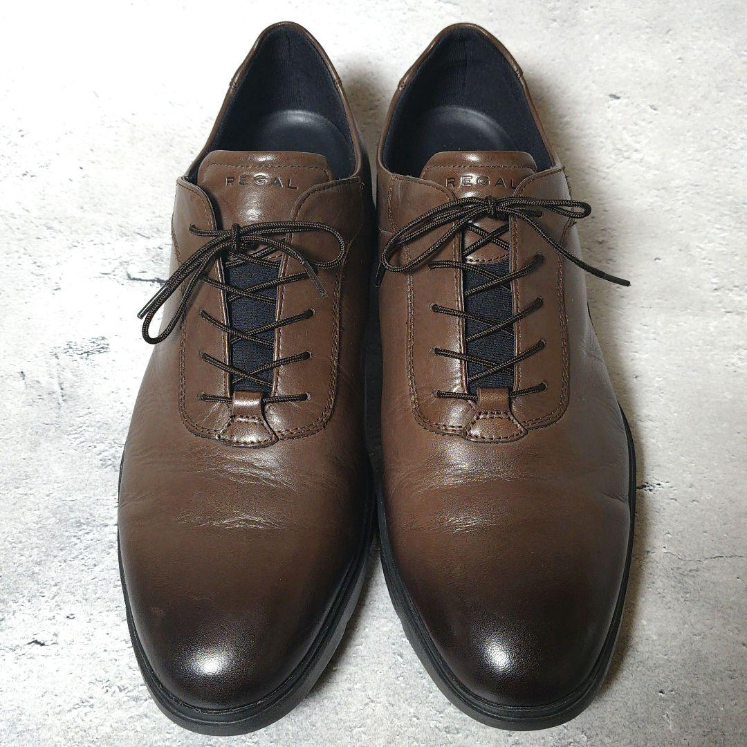 人気定番デザイン】極美品 REGAL【27】レザードレススニーカー