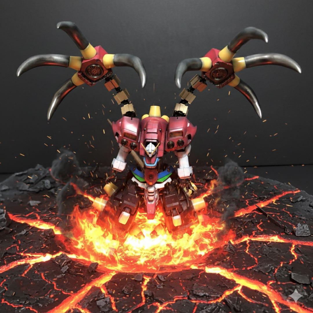 ガンプラ バンダイ デビルガンダム 旧キット 改造 全塗装 完成品【G